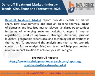 Dandruff Treatment Market growing with a CAGR of 5.8% in the forecast period of 2021 to 2028