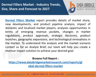 Dermal Fillers Market growing with a CAGR of 10.4% in the forecast period of 2020 to 2027