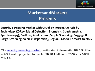 $10.1  Bn Of Potential Opportunity Is Opening Up In Security Screening Market