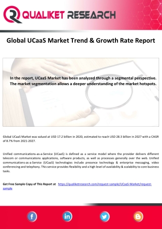 Global UCaaS Market Research Report by Method, by Application,Forecast-2027