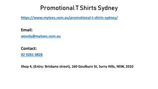 Do You Need promotional t shirts Sydney In Order To Promote Your Business?