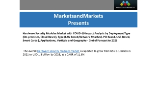 Hardware Security Modules Market Size Global forecast to 2026
