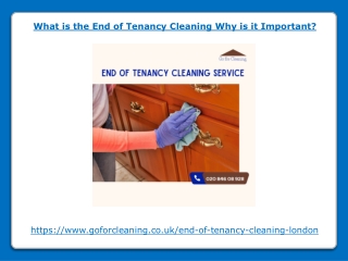 What is the End of Tenancy Cleaning Why is it Important