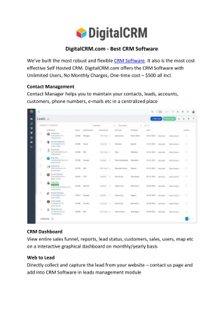 digitalcrm-CRM Software