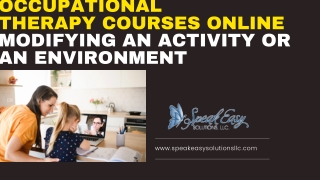 Occupational therapy courses online