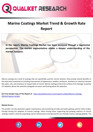 Marine Coatings Market Growth, Trends, Forecast-2027