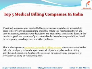 Top5 Medical Billing Companies in INDIA