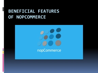 Beneficial Features of Nop Commerce development