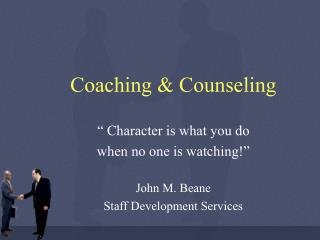 Coaching &amp; Counseling