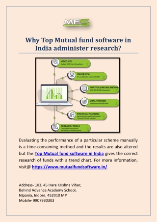 Why Top Mutual fund software in India administer research