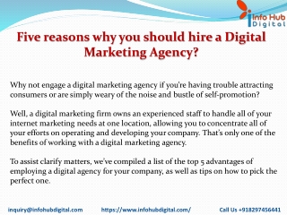 5 reason why you should hire a digital marketing agencyPDF