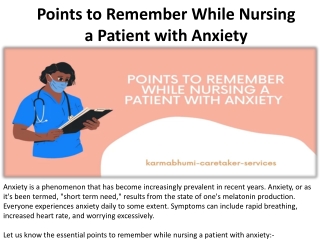 Considerations to Make When Caring for a Nervous Patient