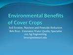 Environmental Benefits of Cover Crops