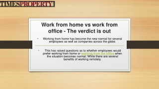 Work from home vs work from office