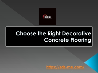 Choose the Right Decorative Concrete Flooring