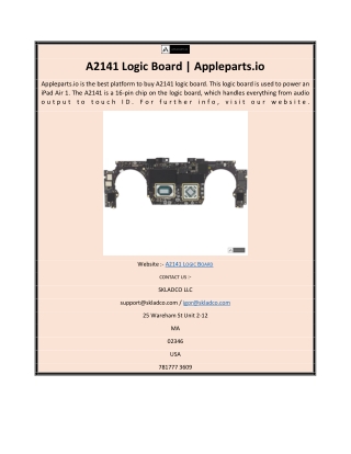 A2141 Logic Board | Appleparts.io