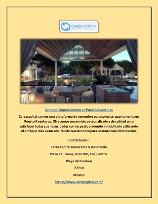 Comprar apartamento en Puerto Aventuras | Carzacapital.com