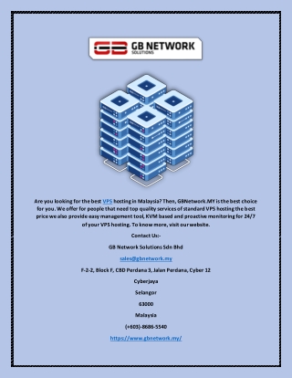 Best VPS Malaysia | GBNetwork.MY