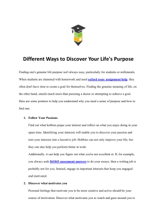 Different Ways to Discover Your Life's Purpose