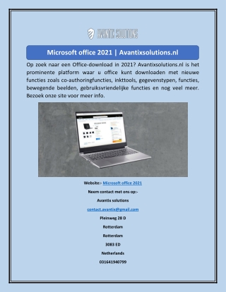 Microsoft office 2021 Avantixsolutions.nl
