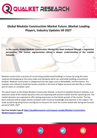 Modular Construction Market