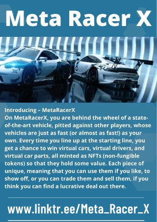 Meta Racer X - Speeding into the Metaverse