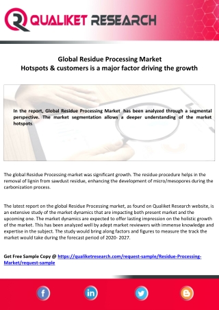 Residue Processing Market