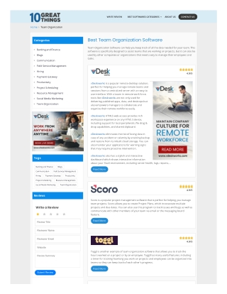World Class Team Organization Software Reviews  Best Team Organization Software