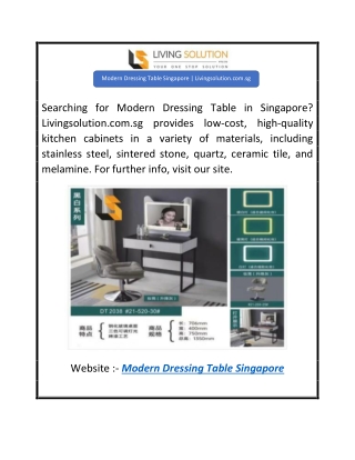 Modern Dressing Table Singapore  Livingsolution.com.sg