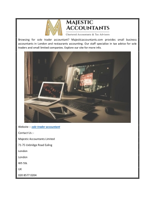 Sole Trader Accountant  Majesticaccountants.com