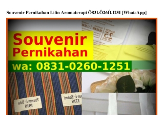 Souvenir Pernikahan Lilin Aromaterapi (1)