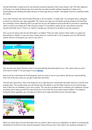 Fluvsies Mod Apk Is a Must Have