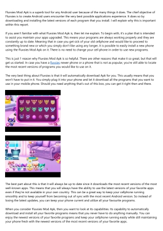 Fluvsies Mod Apk Is a Must Have