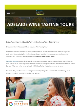 Adelaide Wine Tasting Tours