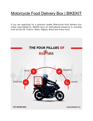 Motorcycle Food Delivery Box  | BIKEKIT