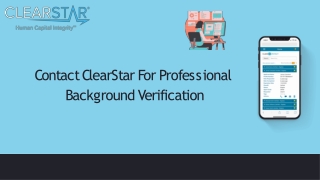 Get Top Oracle Pre Employment Screening At ClearStar