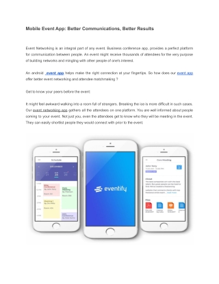 Eventify _ Mobile Event App_ Better Communications, Better Results