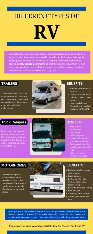 Different Types Of RV and Benefits