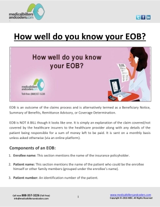 How well do you know your EOB?