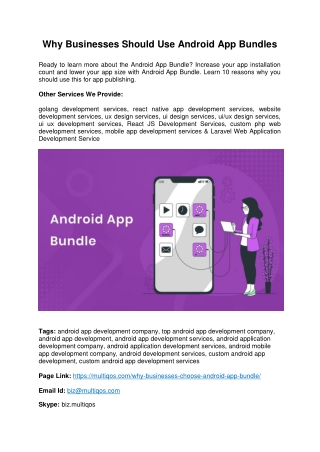 10 Reasons why Android App Bundle is Best for App Publishing