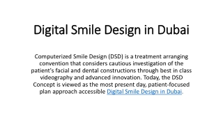 Digital Smile Design in Dubai