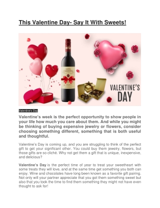 This Valentine Day- Say It With Sweets!