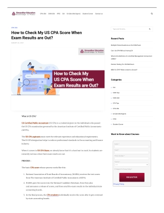How to Check My US CPA Score When Exam Results are Out?