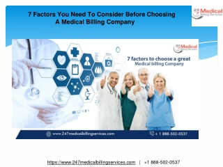 7 Factors You Need To Consider Before Choosing A Medical Billing Company