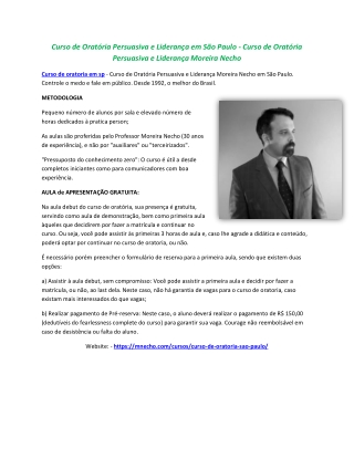Curso de oratoria em sp