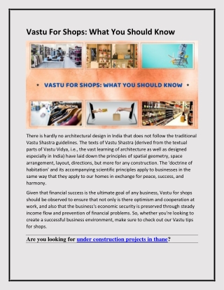Vastu For Shops What You Should Know