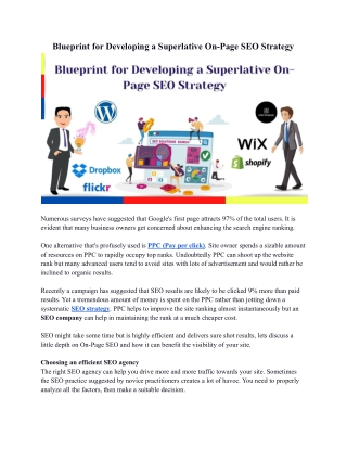 Blueprint for Developing a Superlative On-Page SEO Strategy