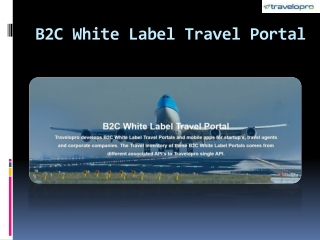 B2C White Label Travel Portal