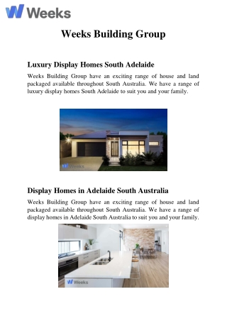 Luxury Display Homes South Adelaide