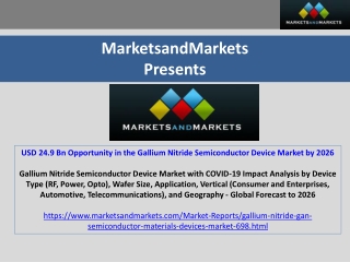 USD 24.9 Bn Opportunity in the Gallium Nitride Semiconductor Device Market by 20